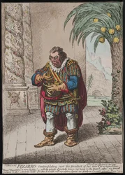 Pizarro betrachtet das Produkt seiner neuen peruanischen Mine, 1799